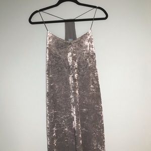 CeCe Crushed velvet silver Mia sleeveless Dress 4